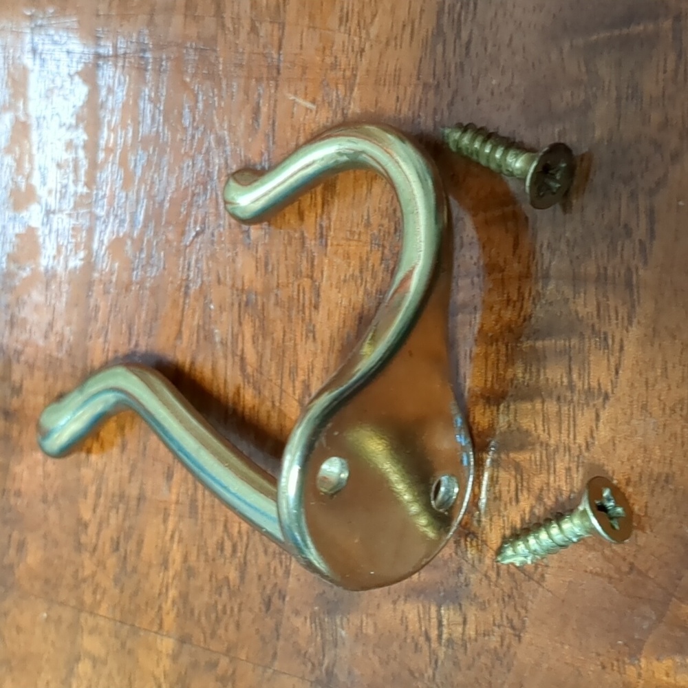 Brass Robe Hook - Picture 2 of 2
